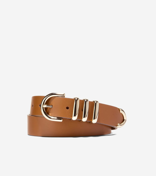 32MM Beveled Edge Modern 3PC Belt Set in Brown | Cole Haan