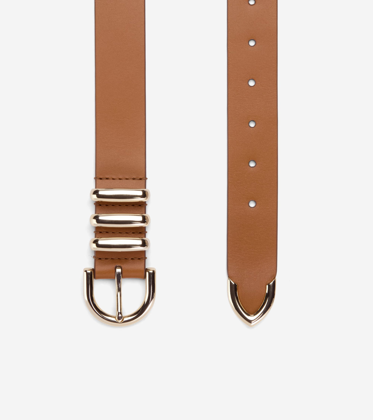 32MM Beveled Edge Modern 3PC Belt Set in Brown | Cole Haan