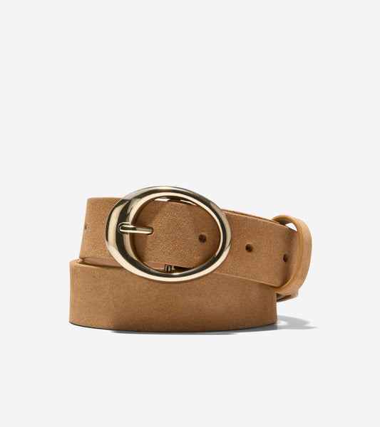 Women's 31MM Oval Centerbar Belt in Beige | Cole Haan