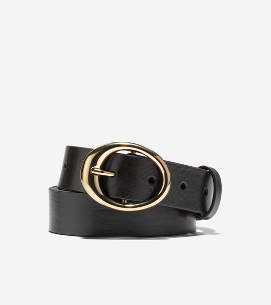 Women's 31MM Oval Centerbar Belt in Black | Cole Haan