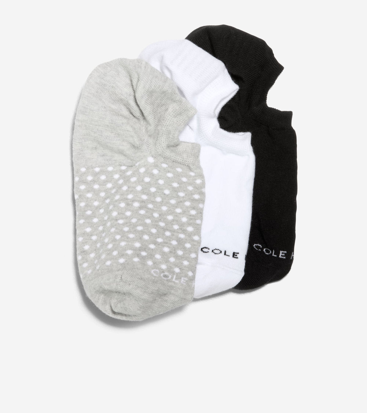 Women's 3 Pack Dot Sock Liners in Grey | Cole Haan