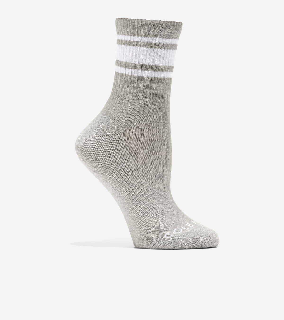 Women's Ribbed Mid Crew Socks in Grey | Cole Haan