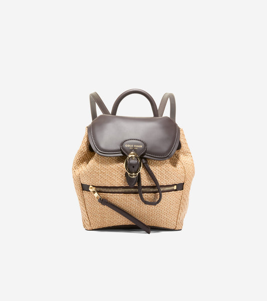Women's Alexandria Flap Small Backpack in Beige | Cole Haan