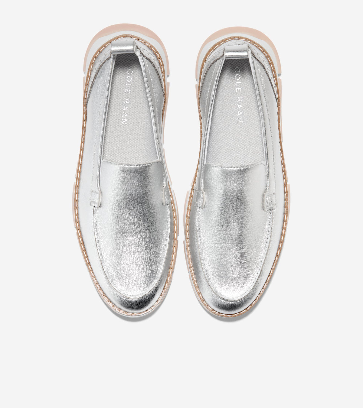Women's ZERØGRAND Rella Venetian Loafers in Silver | Cole Haan