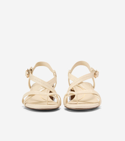 Women's Dillon Block Heel Thong Sandals in Beige | Cole Haan