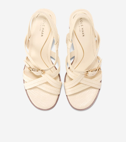Women's Dillon Heeled Strappy Sandals in Beige | Cole Haan