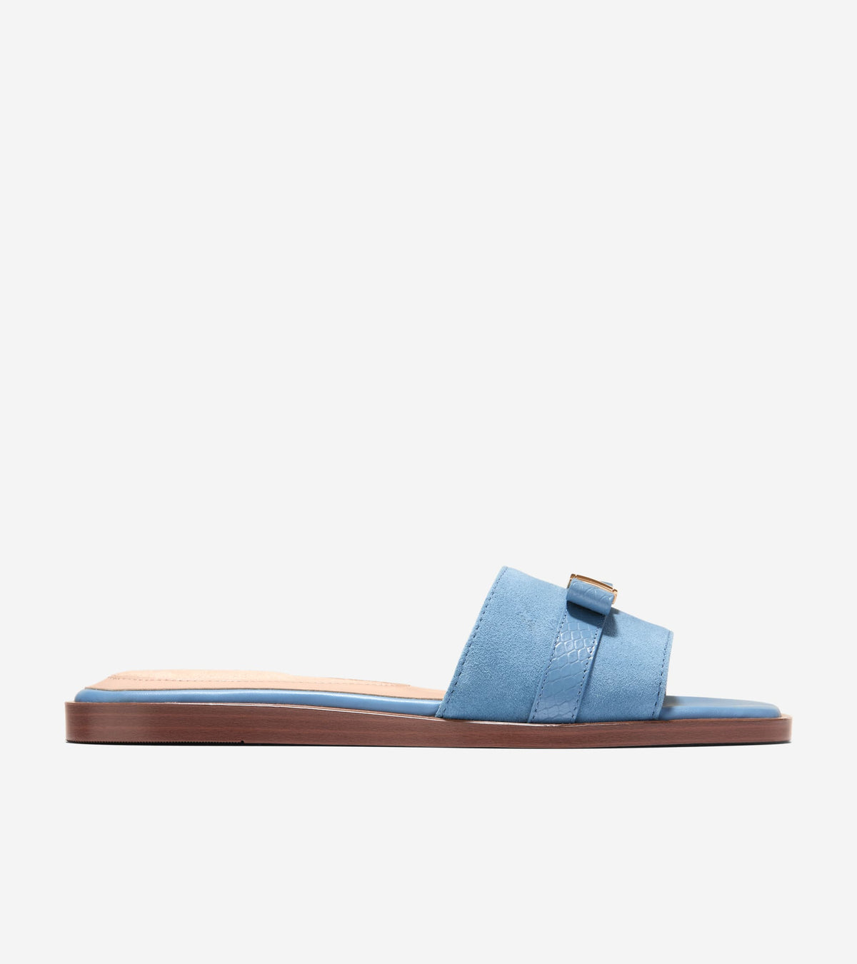 Women's Go-To Emalia Bow Slide Sandals in Blue | Cole Haan