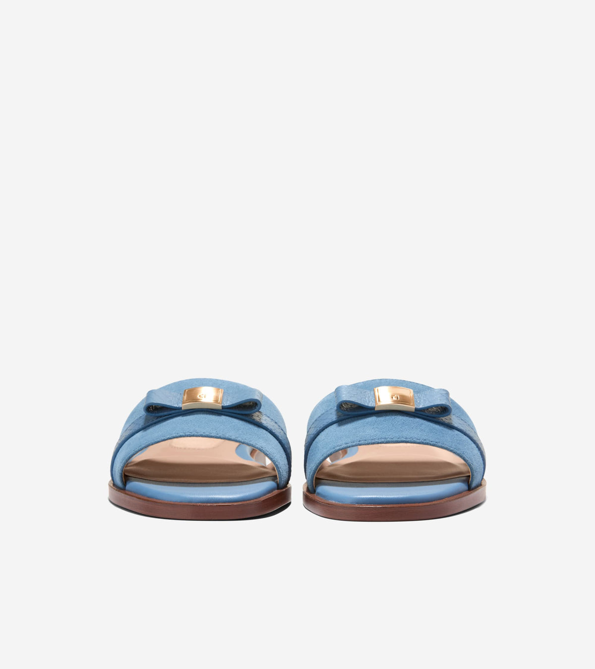 Women's Go-To Emalia Bow Slide Sandals in Blue | Cole Haan