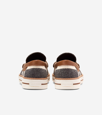 Women's Pinch Long-Weekender Penny Loafers in Black, beige | Cole Haan