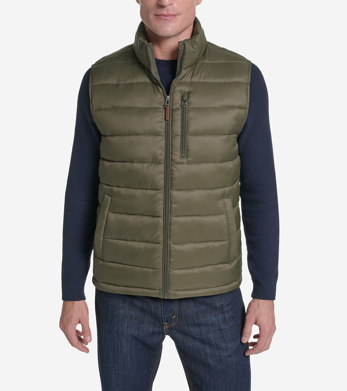 Men's Nylon Puffer Vest in Green | Cole Haan